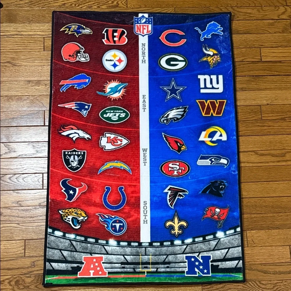 NFL Team Logo rug - Red and Blue
